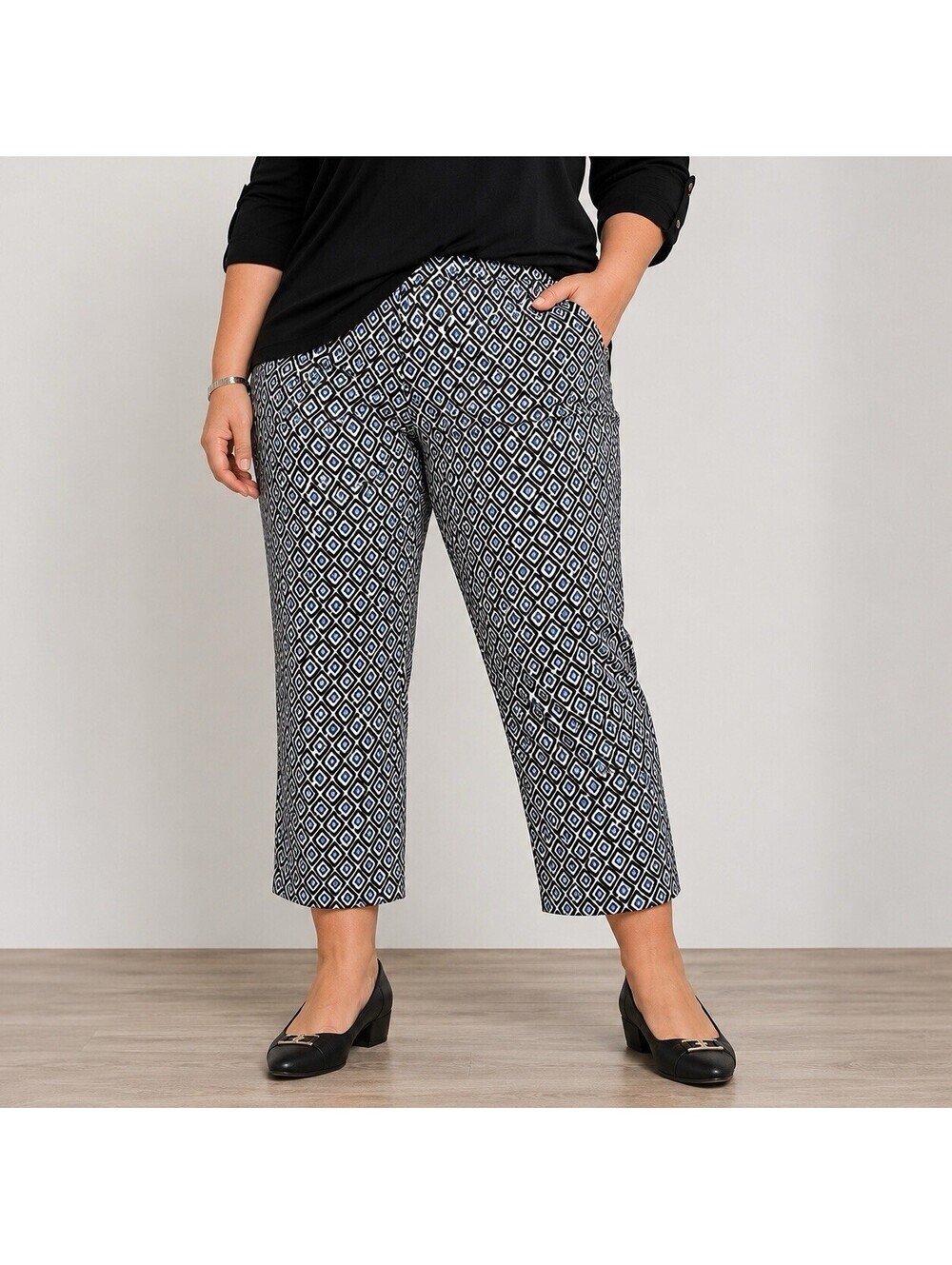 Chico’s So Slimming Straight Leg Trouser Pants Women’s Size 3 XL Black White